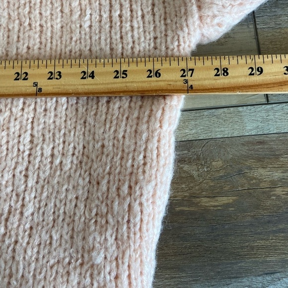 Oneon Women's Mohair Virgin Wool Handknitted Sweater Size L Pink Balloon Sleeve - Picture 8 of 13